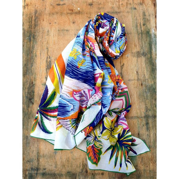 Inoui Editions medvilnės skara HAWAI WHITE